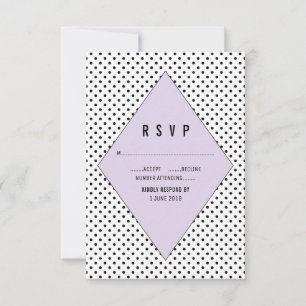 Lilac Modern Polka Dots UAWG RSVP Karte