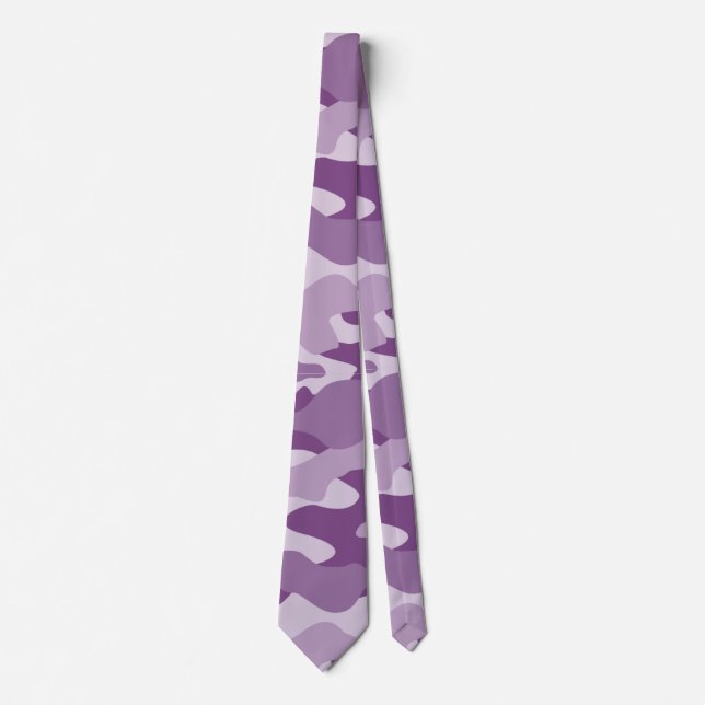 Lilac Monocolor Camouflage Krawatte (Vorderseite)