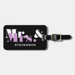 Lilac Mr. und Mrs. Reisegepäck-Tag für frisch gefl Gepäckanhänger