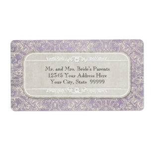 Lilac n Gray Vintag French Regency Lace Etched