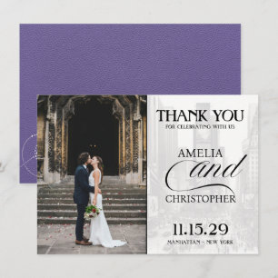 Lilac New York City Passport Dankeskarte