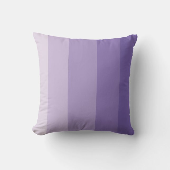 Lilac Ombre Stripe Kissen (Vorderseite)