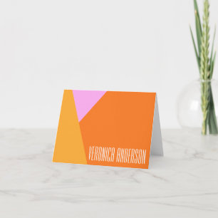 Lilac Orange und Yellow Geometric Art Personalisie
