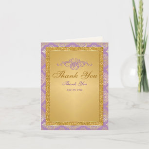 Lilac, Parties scintillant en or FAUX, Carte de re