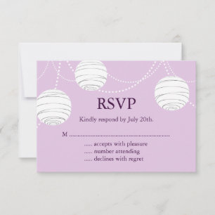 Lilac Party Lanterns UAWG RSVP Karte