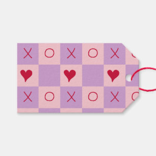 Lilac Pastel Pink XO Herz geprüft Geschenkanhänger