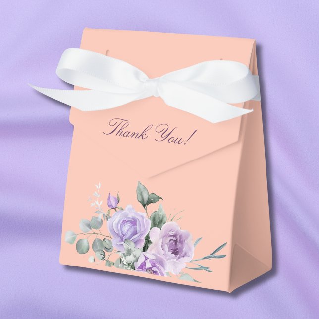 Lilac Peach Peony Floral Baby Shower Geschenkschachtel (Von Creator hochgeladen)