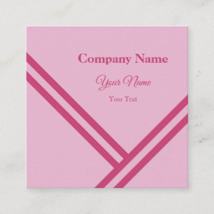 Lilac Pink Diagonal Stripes Modernes Grafikdesign Quadratische Visitenkarte