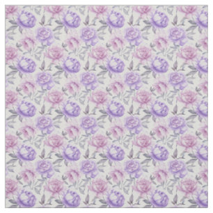 Lilac Pink Peony Fabric Elegantes Botanisches Flor Stoff