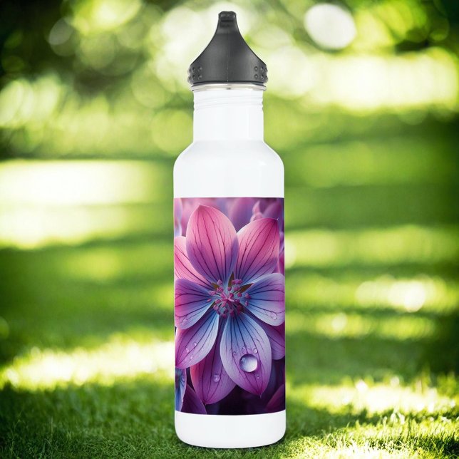 Lilac Pink und Lila FrühlingsBlume Edelstahlflasche (Von Creator hochgeladen)