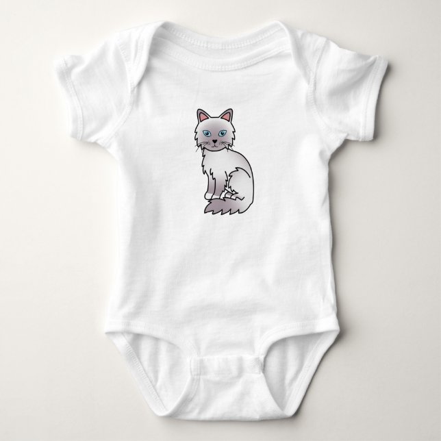 Lilac Point Birman / Ragdoll Cat Baby Strampler (Vorderseite)