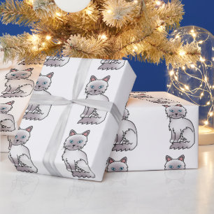Lilac Point Birman / Ragdoll Niedlich Cat Pattern Geschenkpapier