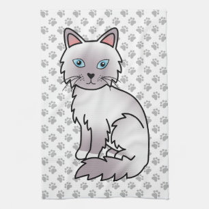 Lilac Point Birman / Ragdoll Niedlich Cat & Paws Geschirrtuch