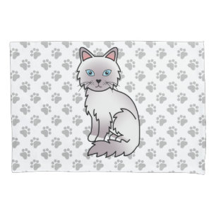 Lilac Point Birman / Ragdoll Niedlich Cat & Paws Kissenbezug