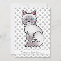 Lilac Point Tabby Birman Cat Birthday Party