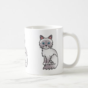 Lilac Point Tabby Birman / Ragdoll Katzen Cartoon  Kaffeetasse