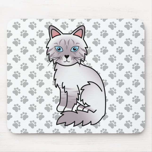 Lilac Point Tabby Birman / Ragdoll Niedlich Cat &  Mousepad (Vorne)
