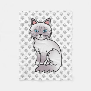 Lilac Point Tabby Birman / Ragdoll Süße Katze & Pf Fleecedecke