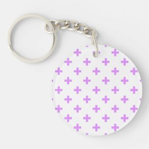 Lilac polka croise sur blanc