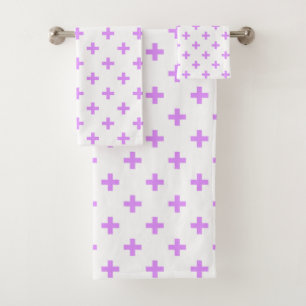 Lilac polka croise sur blanc