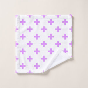 Lilac polka croise sur blanc