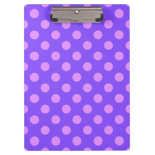 Lilac polka dots on periwinkle klemmbrett