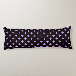 Lilac polka kreuzt schwarz seitenschläferkissen