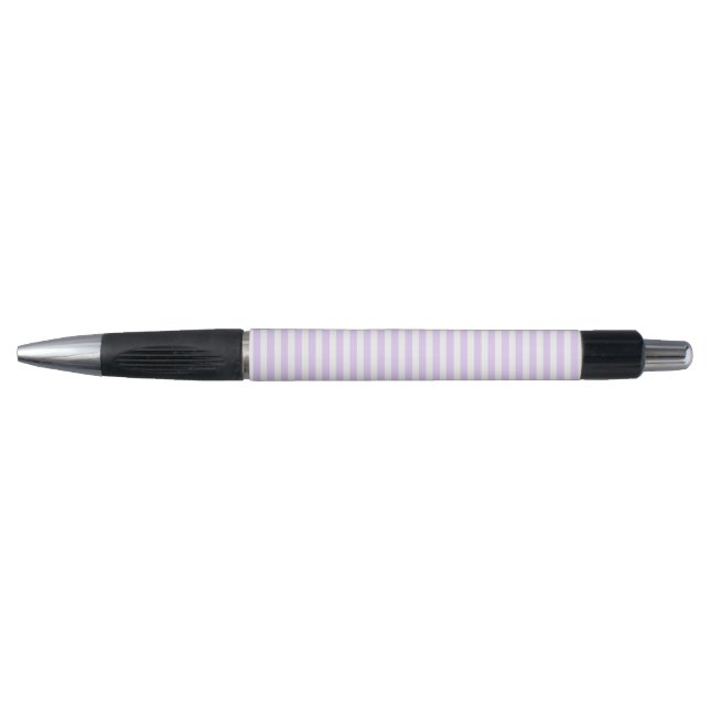 Lilac purple and white candy stripes kugelschreiber (Vorderseite)