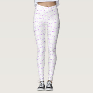 Lilac Purple Blumen, kleine pastellfarbene Blütenb Leggings