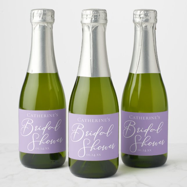 Lilac Purple Bridal Shower Party Personalized (Flaschen)