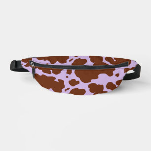 Lilac Purple moderne et peau Brown de vache Imprim