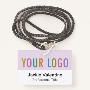 Lilac Purple PVC Nom Badge Lanyard Clip ou Reel