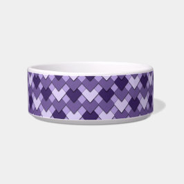 Lilac Purple Square and Diamond Harlequin Pattern Napf
