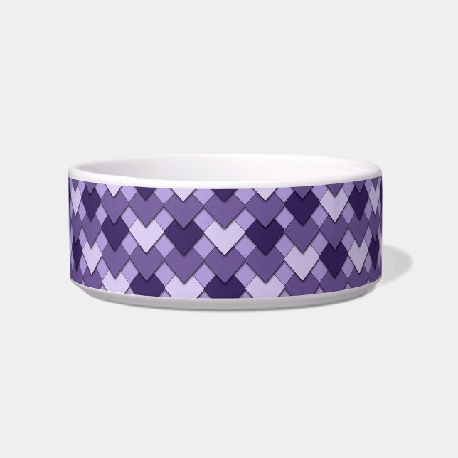 Lilac Purple Square and Diamond Harlequin Pattern Napf (Vorderseite)