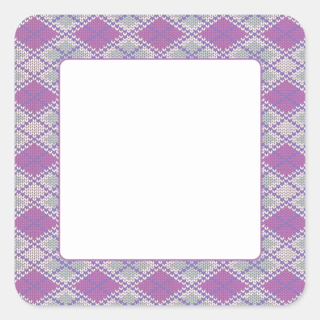 LILAC RAUTE STRICK 1,5" Aufkleber auf dem Platz (Vorderseite)
