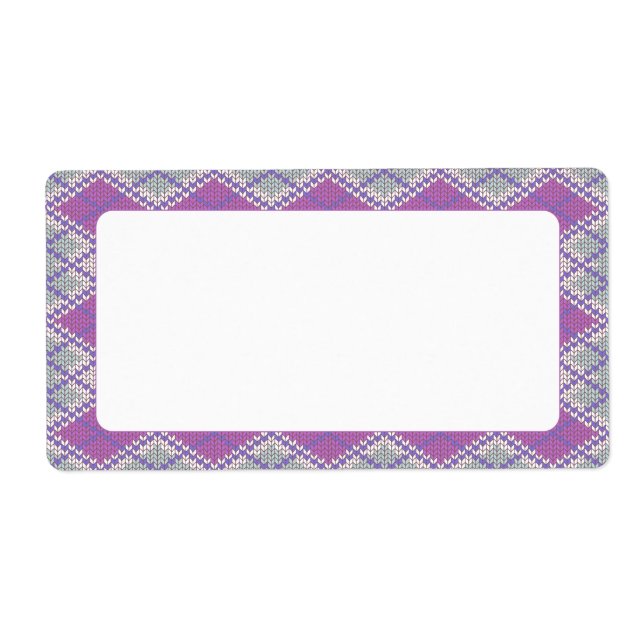 LILAC RAUTE STRICK 2"x3.75"-Labels (Vorne)