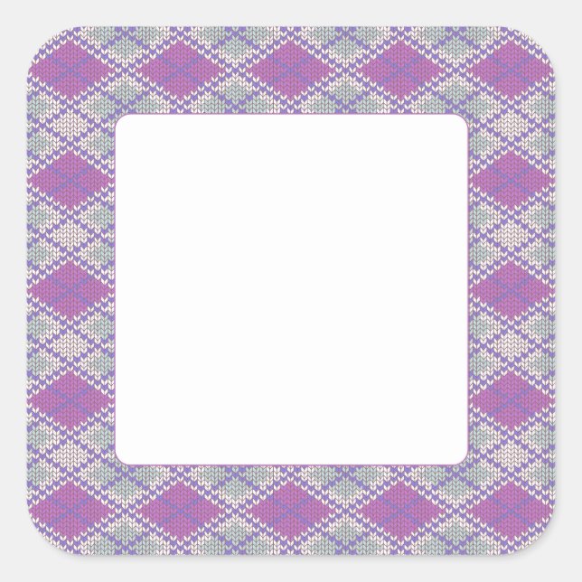 LILAC RAUTE STRICK 3" Aufkleber auf dem Platz (Vorderseite)