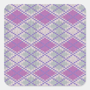 LILAC RAUTE STRICK Kleine Aufkleber auf dem Platz