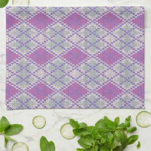 LILAC RAUTE STRICK Küchentücher