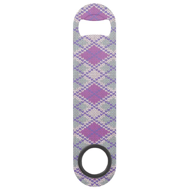 LILAC RAUTE STRICK Speed Flaschenöffner (Vorderseite)