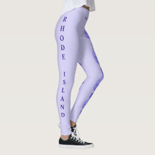 Lilac Rhode Island Violet Staat Blume Leggings