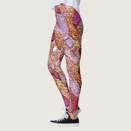 Lilac rosa bemalter Vulkangestein zeichnend Leggings