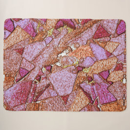 Lilac rosa bemalter Vulkangestein zeichnend Sherpadecke