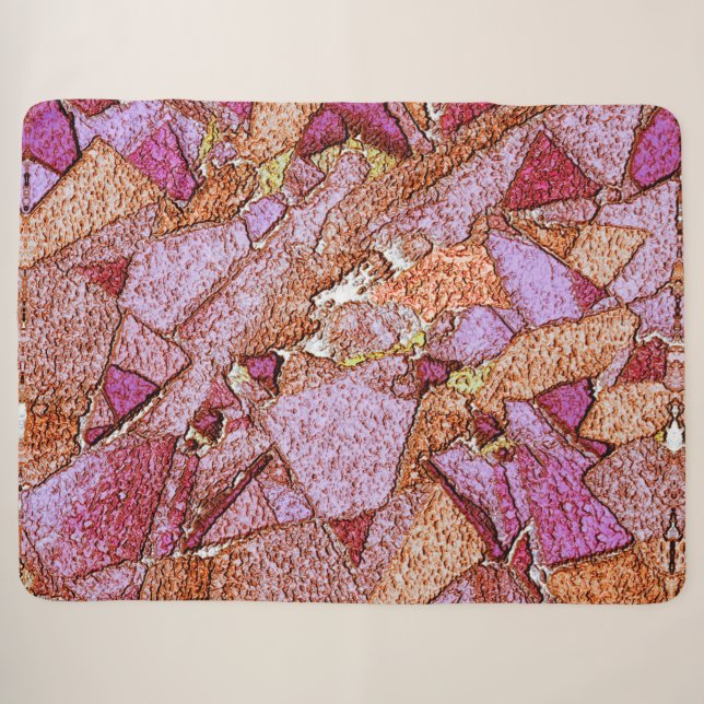 Lilac rosa bemalter Vulkangestein zeichnend Sherpadecke (Vorderseite (Horizontal))