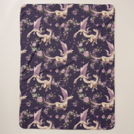 Lilac, Rose und weiße Drachen Sherpa Blanket Sherpadecke