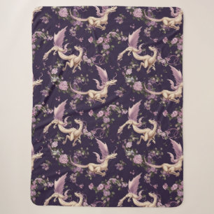 Lilac, Rose und weiße Drachen Sherpa Blanket Sherpadecke