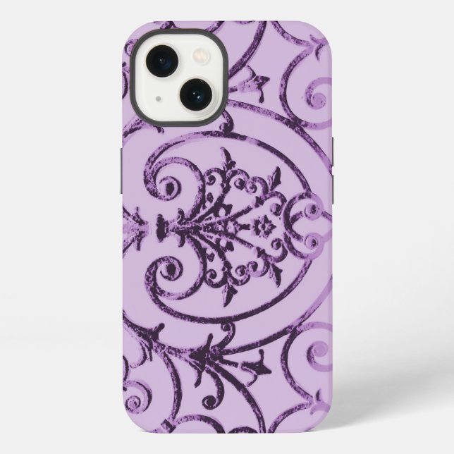 Lilac scrollwork muster Case-Mate iPhone case Hülle (Rückseite)