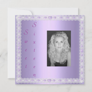 Lilac shimmer 16 . Geburtstag Einladung