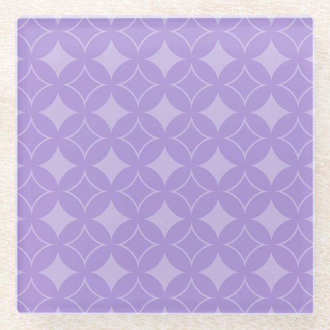 Lilac Shippo Muster Glasuntersetzer (Vorderseite)