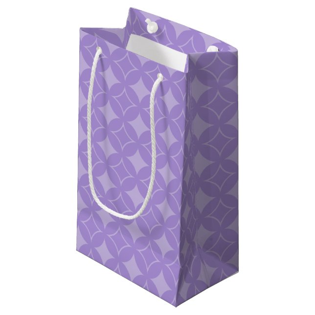 Lilac Shippo Muster Kleine Geschenktüte (Vorderseite Schrägansicht)